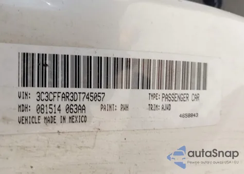 2013 Fiat 500 Pop из США, поврежденный, VIN 3C3CFFAR3DT745057